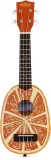 15CFM, Concert Ukulele - Sapphire Blue vs Novelty Pineapple Soprano Ukulele - Orange