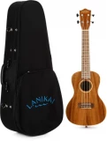 Tattoo Bass Ukulele - Satin Natural vs ACS-C Concert Ukulele - Natural