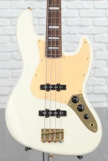 Squier 40th Anniversary Gold Edition Jazz Bass - Olympic White