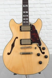 D'Angelico Deluxe Mini DC Semi-hollowbody - Satin Honey