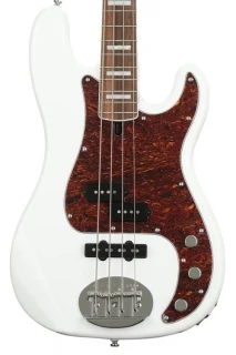 Lakland Skyline 44-64 Custom PJ Ash - White with Rosewood Fingerboard and Tortoise Pickguard