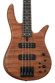 Fodera Monarch 4 Standard Special - Natural Flamed Redwood - Sweetwater Exclusive