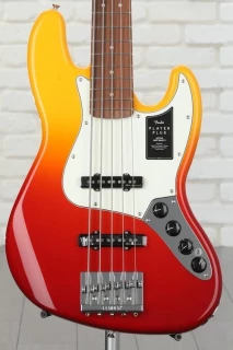 Fender Player Plus Active Jazz Bass V - Tequila Sunrise with Pau Ferro Fingerboard