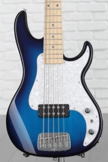 G&L Fullerton Deluxe Kiloton 5 with Maple Fingerboard - Blueburst