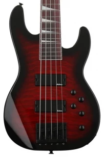 Jackson Concert Bass JS3VQ - Transparent Red Burst