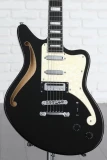 D'Angelico Premier Bedford SH Semi-hollowbody - Black Flake with Offset Stopbar Tailpiece