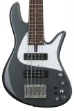 Emperor 5 Standard Classic Bass Guitar - Charcoal Frost Metallic with White Pickguard