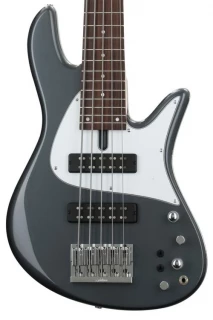 Fodera Emperor 5 Standard Classic - Charcoal Frost Metallic with White Pickguard