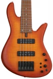 Emperor Standard Special Bass Guitar - Amber Burst with Black Hardware and Mother Of Pearl Inlay