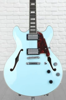 D'Angelico Premier DC - Sky Blue with Stopbar Tailpiece