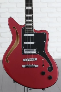 D'Angelico Premier Bedford SH Semi-hollow - Oxblood with Offset Stopbar Tailpiece