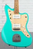 40th Anniversary Vintage Edition Jazzmaster - Satin Seafoam Green vs Affinity Series Telecaster Deluxe Electric Guitar - Black with Maple Fingerboard