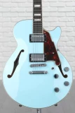 D'Angelico Premier SS Semi-hollowbody - Sky Blue with Stopbar Tailpiece