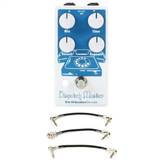 Dispatch Master V3 Delay/Reverb Pedal and 3 Patch Cables Bundle