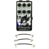 Afterneath V3 Reverb Pedal and 3 Patch Cables Bundle