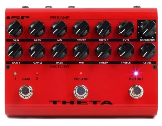 Theta Preamp Distortion Pedal with Decimator Noise Reduction
