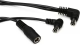 MC2 Angled to Straight 2-plug Daisy Chain Power Extension Cable - 24"