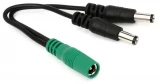 2.1mm Current Doubler Adapter Cable - Dual Straight to Straight - 4 inch