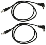 2.1mm Pedal Power Cable - Straight to Right Angle - 24 inch (2-pack)