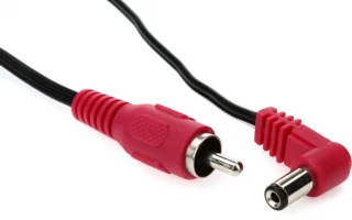 2030 - 30cm 2.1mm Center Positive Ang-RCA, Red