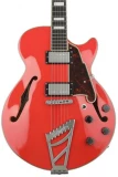 D'Angelico Premier SS - Fiesta Red with Stairstep Trapeze Tailpiece