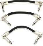 P06220 Flat Ribbon Pedalboard Patch Cable - Right Angle to Right Angle - 3 inch (3-pack)
