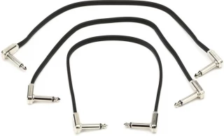 P06222 Flat Ribbon Pedalboard Patch Cable - Right Angle to Right Angle - 12 inch (3-pack)
