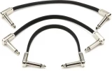 P06221 Flat Ribbon Pedalboard Patch Cable - Right Angle to Right Angle - 6-inch (3-pack)