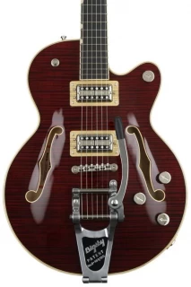 Gretsch G6659TFM Players Edition Broadkaster Jr. Center Block - Dark Cherry Stain, Bigsby Tailpiece