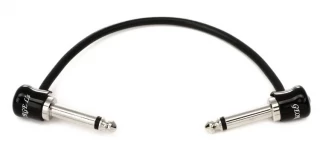 GL155Pedal06 Right Angle to Right Angle Pedalboard Patch Cable - 6 inch Black