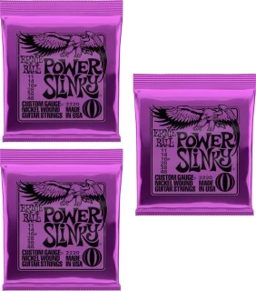 2220 Power Slinky Nickel Wound Electric Guitar Strings - .011-.048 (3-Pack)