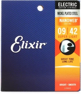 12002 Nanoweb Electric Guitar Strings - .009-.042 Super Light