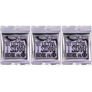 2227 Ultra Slinky Nickel Wound Electric Guitar Strings - .010-.048 (3-Pack)