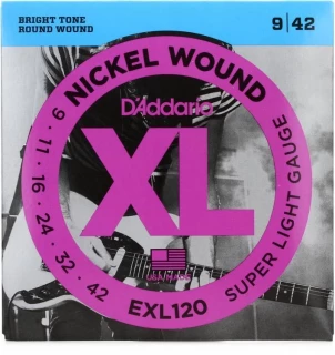 EXL120 XL Nickel Wound Electric Guitar Strings - .009-.042 Super Light