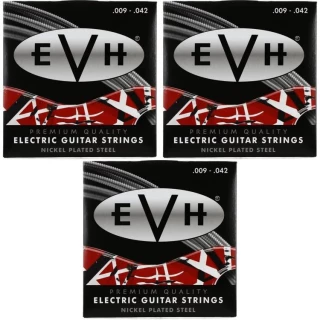 Premium Electric Guitar Strings - .009-.042 (3-pack)