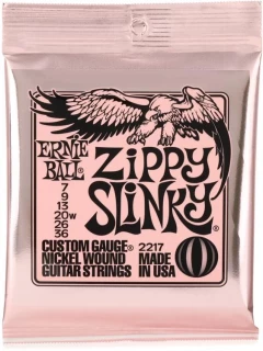 2217 Zippy Slinky Nickel Wound Electric Guitar Strings - .007-.036