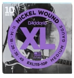 EXL115 XL Nickel Wound Electric Guitar Strings - .011-.049 Medium (10-pack)