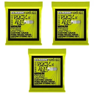 2251 Regular Slinky Classic Rock N Roll Electric Guitar Strings - .010-.046 (3-Pack)