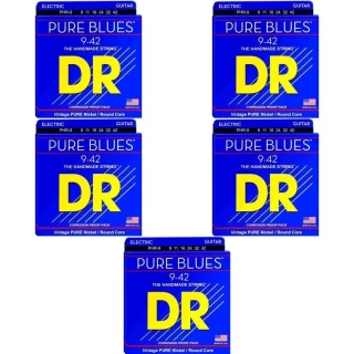 PHR-9 Pure Blues Pure Nickel Electric Guitar Strings - .009-.042 Light (5-pack)