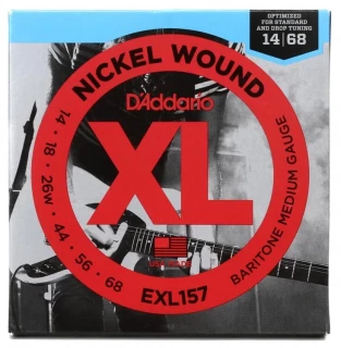 EXL157 XL Nickel Wound Electric Baritone Guitar Strings - .014-.068 Medium