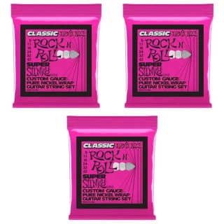 2253 Super Slinky Classic Rock N Roll Electric Guitar Strings - .009-.042 (3-Pack)