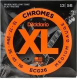 ECG26 XL Chromes Flatwound Electric Guitar Strings - .013-.056 Medium