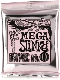 2213 Mega Slinky Nickel Wound Electric Guitar Strings - .0105-.048