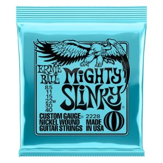 2228 Mighty Slinky Nickel Wound Electric Guitar Strings - .0085-.040