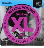 EXL120-7 XL Nickel Wound Electric Guitar Strings - .009-.054 Super Light 7-string