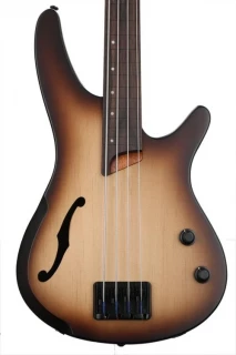 SRH500F Fretless Bass Guitar - Natural Browned Burst Flat