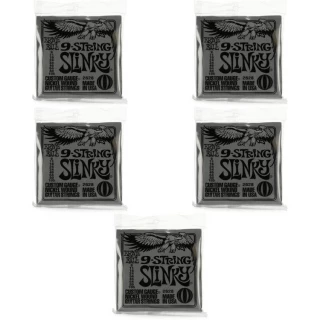 2628 Regular Slinky Nickel Wound Electric Guitar Strings - .009-.105 9-string (5-Pack)