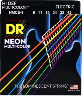 NMCE-9 Hi-Def Neon Multi-Color K3 Coated Electric Guitar Strings - .009-.042 Light