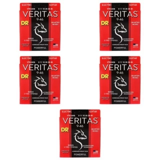 VTE-9/46 Veritas Electric Guitar Strings - .009-.046 Light to Medium (5-pack)