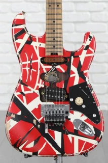 EVH Striped Series Frankenstein Relic - Red/Black/White